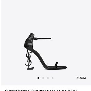 YSL Opyum Sandal patent leather w black heel